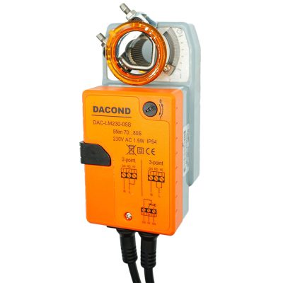 Электропривод DACOND DAC-LM24-20SM (20 Н·м, 24 В, 0–10 В, без пружины)
