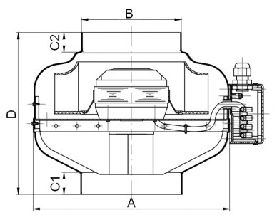 Вентилятор канальный круглый Supervent CL 160 M